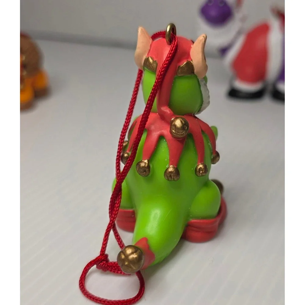 Vintage Christmas Dinosaur Ornaments Lot House of Lloyd 1993‎ Preowned
